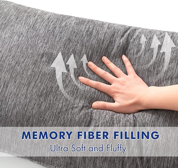MIULEE Memory Foam Body Pillow for Adults, Cooling Long Full Body Pillow for - Image 4