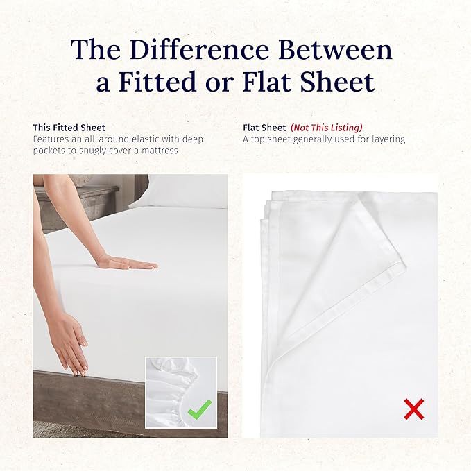 California Design Den Luxurious King Size Fitted Sheet Only - Image 6