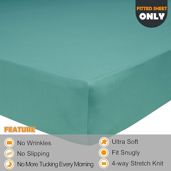 Soft Stretch Queen Size Fitted Sheet Only - Image 2