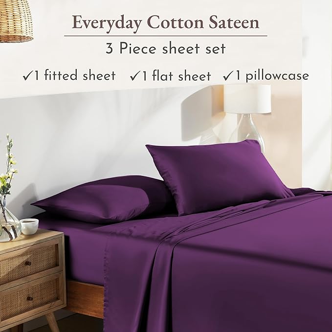 California Design Den 12" Pocket Bed Sheets Twin Size Set - Image 4