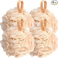 Fishent Loofah Bath Sponge Shower Loofahs, 4 Pack Soft Loofa Exfoliating Body by Fishent