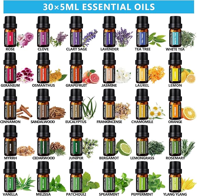 550 ML Aroma Diffiser with Essential Oils Set, Essential Oil Diffuser with - Image 2
