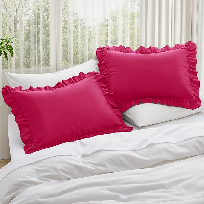 KKJIAF Ruffle Body Pillow Cases Set of 1, Ruffled Pillow Covers - Image 2