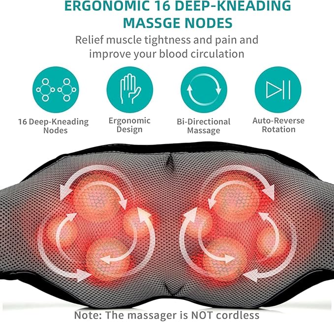 Nekteck Shiatsu Neck and Back Massager - Image 3