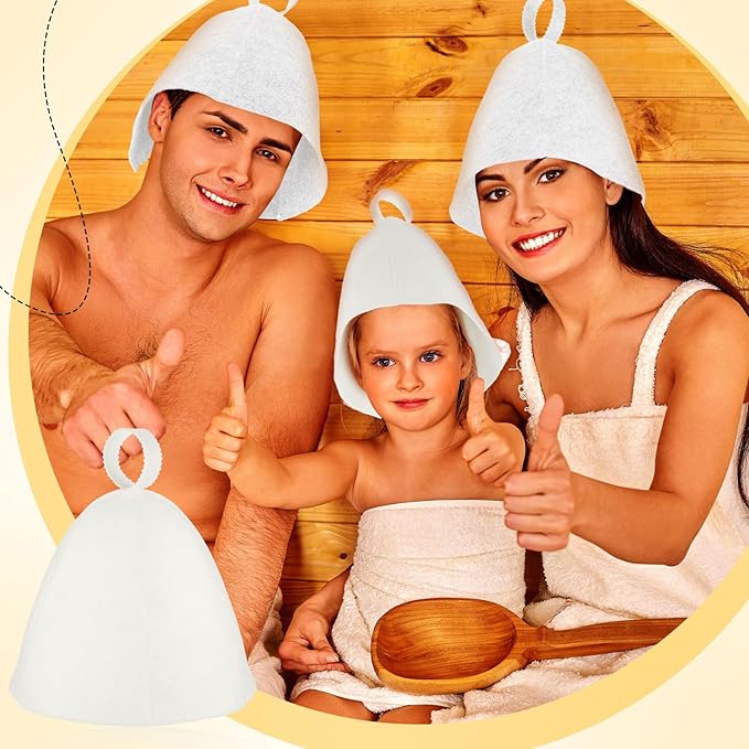 JaGely Sauna Hat for Men Women Sauna Hat Vaporarium Cap Russian Banya Cap for - Image 6