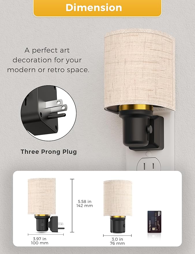 L LOHAS LED Night Lights Plug into Wall, Plug in Night Light Dimmable, - Image 7