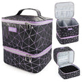 SAVILAND Nail Polish Organizer Bag: PU Leather Nail Kit Organizer Holds 30 by SAVILAND