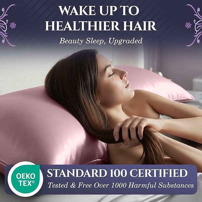 DECOLURE 100% Pure Mulberry Silk Pillow Case Queen Size – Highest Grade 30 - Image 3