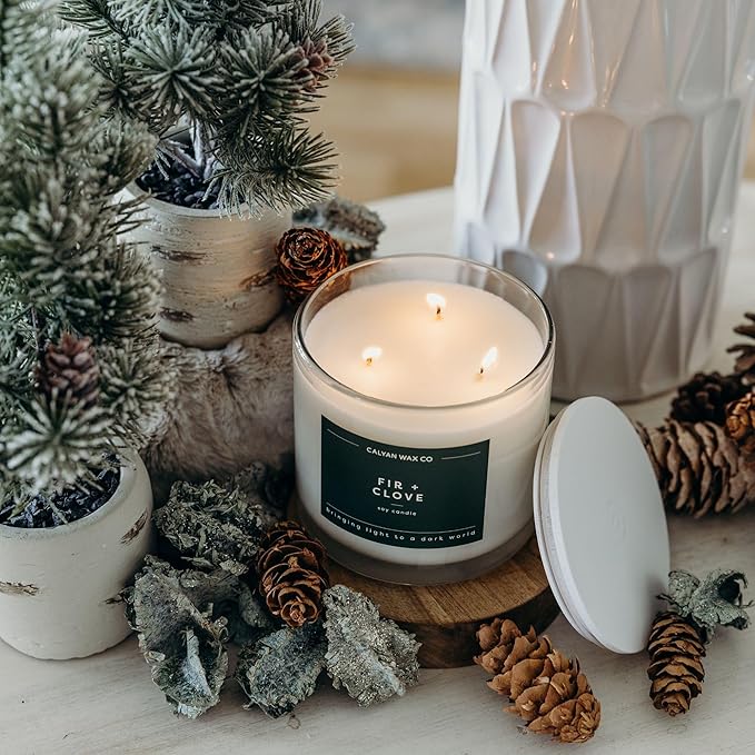 Calyan Wax Co. Fir & Clove 3 Wick Scented Candle - Image 6