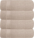BELZZI Home Ultra Soft 4 Pack Oversized Bath Towel Set 27x54, Cotton Compact by Unknown
