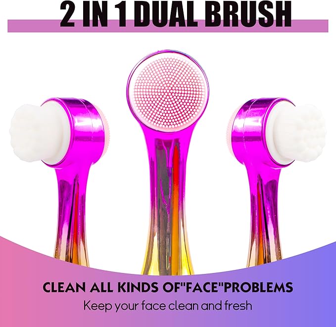 Facial Cleansing Brush 2 in 1Double-Sided Facial Cleaning Brush - Image 3