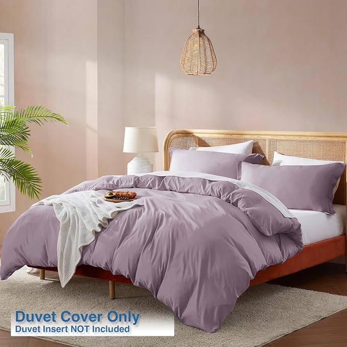 Nestl Dusty Purple Duvet Cover King Size - Image 2