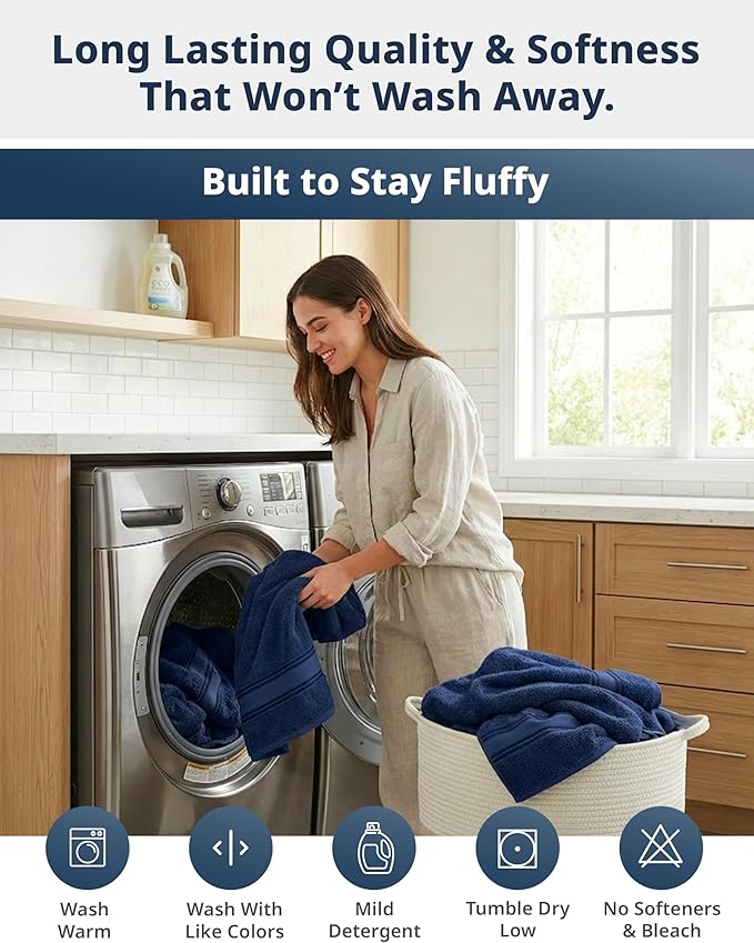 LANE LINEN Luxury Bath Towels Set - Image 8