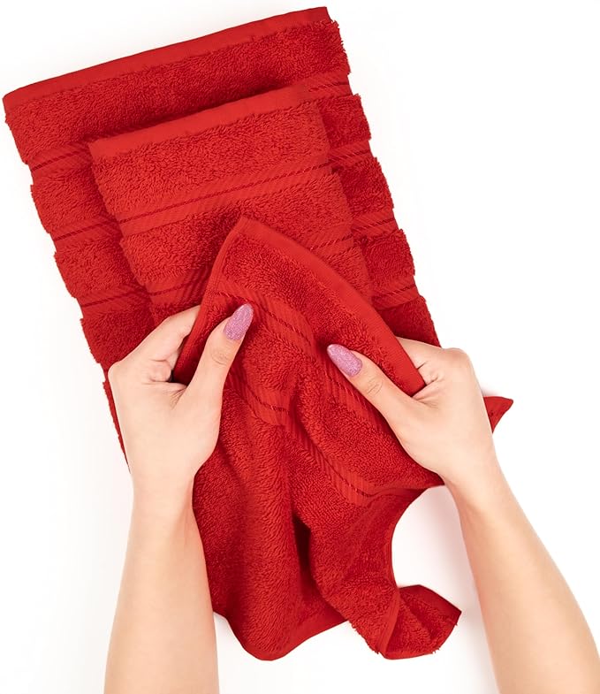American Soft Linen Luxury 4 Piece Bath Towel Set, 600 GSM 100% Cotton Turkish - Image 5