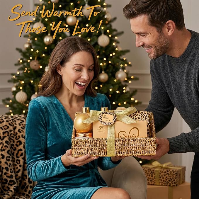32 Pcs Mother's Day Gift for Mom, Honey & Almond Bath & Body Gift Basket for - Image 7