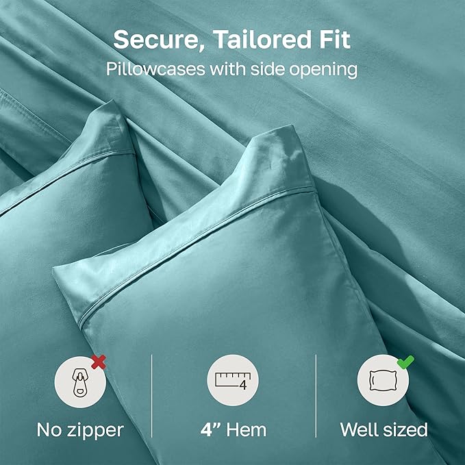California Design Den Soft King Size Pillow Cases, 100% Cotton Set of 2 - Image 4