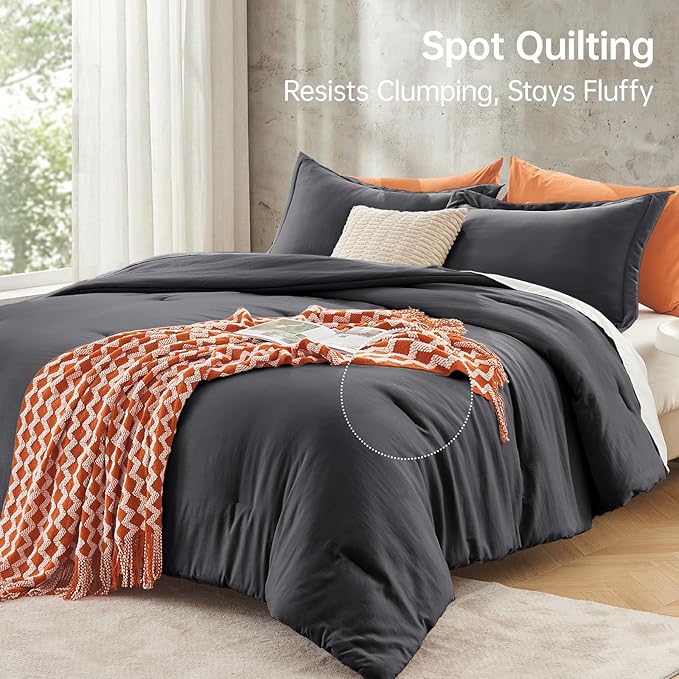 MUXHOMO Queen Comforter Set, All Season Ultra Soft Down Alternative Bedding - Image 5