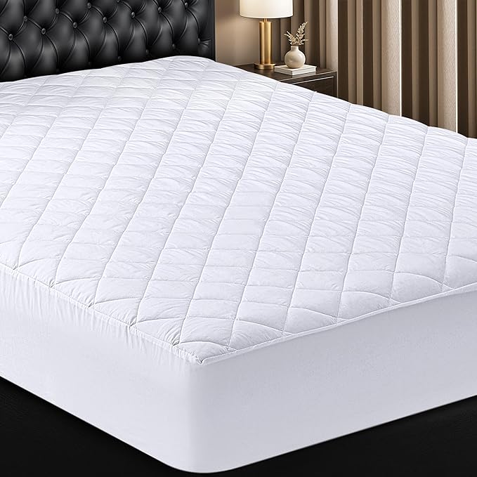 Utopia Bedding Quilted Fitted Mattress Pad, California King Size, Elastic by UTOPIABEDDING