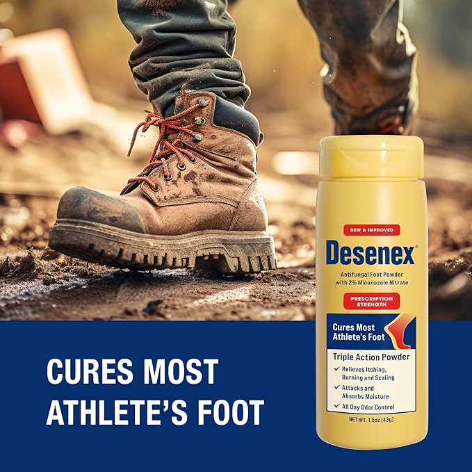 Desenex Anti-Fungal Foot Powder, Cures Most Athlete’s Foot, 2% Miconazole - Image 5