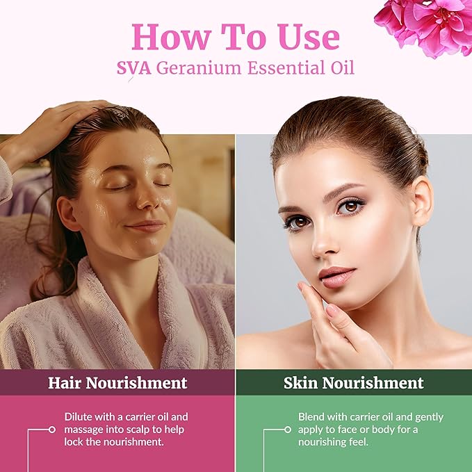 SVA Geranium Essential Oil Organic – 1 Fl Oz – 100% Natural Organic Geranium Oil - Image 5