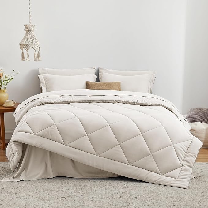 Love's cabin California King Comforter Set Off White, 7 Pieces California King - Image 2