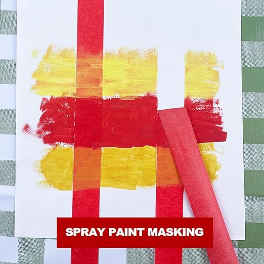 Bligo 10 Pack Red Painters Tape 1 Inch x 55 Yards, Medium Adhesive Masking Tape Bulk (550 Total Yards), Residue-Free for Painting, DIY Crafting, Indoor & Outdoor Use