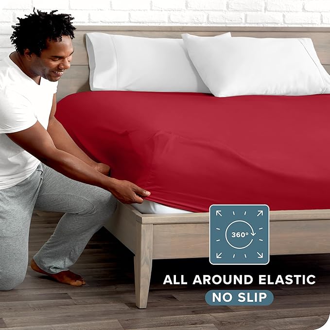 Bare Home Fitted Bottom Sheet King Size - Image 3