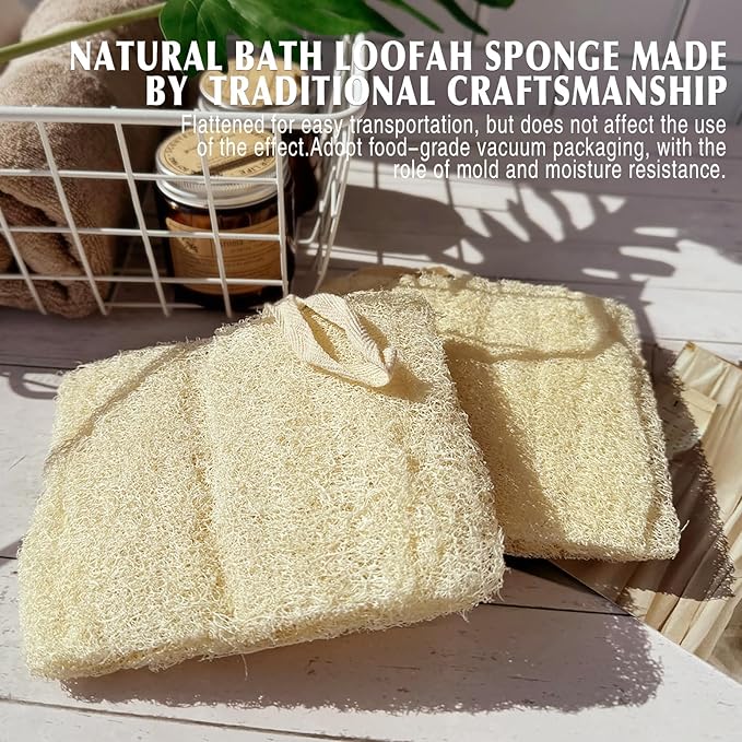 Natural Shower Loofah Sponge, Bath Exfoliating Loofa Body Scrubber, 5.5 “Soft - Image 6