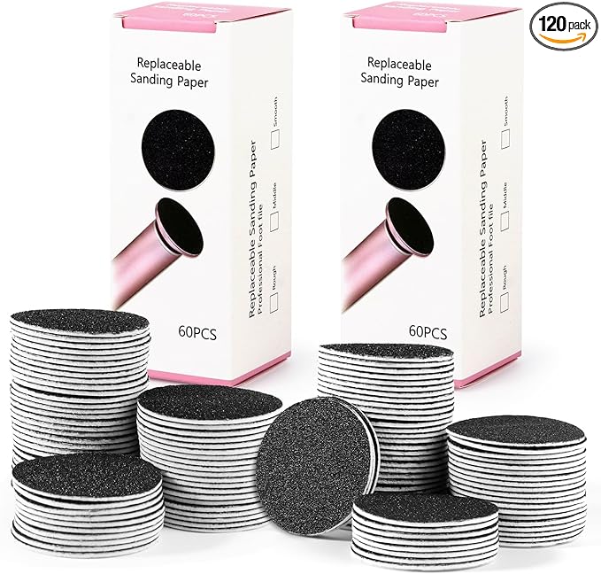Replaceable Sandpaper for Electric Foot File: 120 Pcs/2 Box Feet Grinder for by WelcometovisitLIONVISON