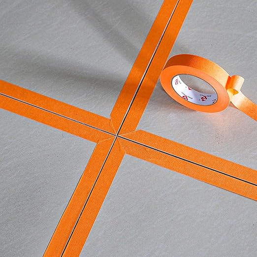 BOMEI PACK Orange Painters Tape 1 Inch - Paint Tape 10 Rolls x 1 Inch x 55 Yards - Painter's Tape Orange Masking Tape for Walls Painting, DIY Crafting, Decoration, and School Project, Total 550 Yards