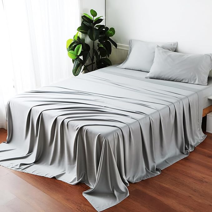 Bamboo Viscose Flat Sheets Only, 400 Thread Count Sateen Weave Full Size Flat - Image 7