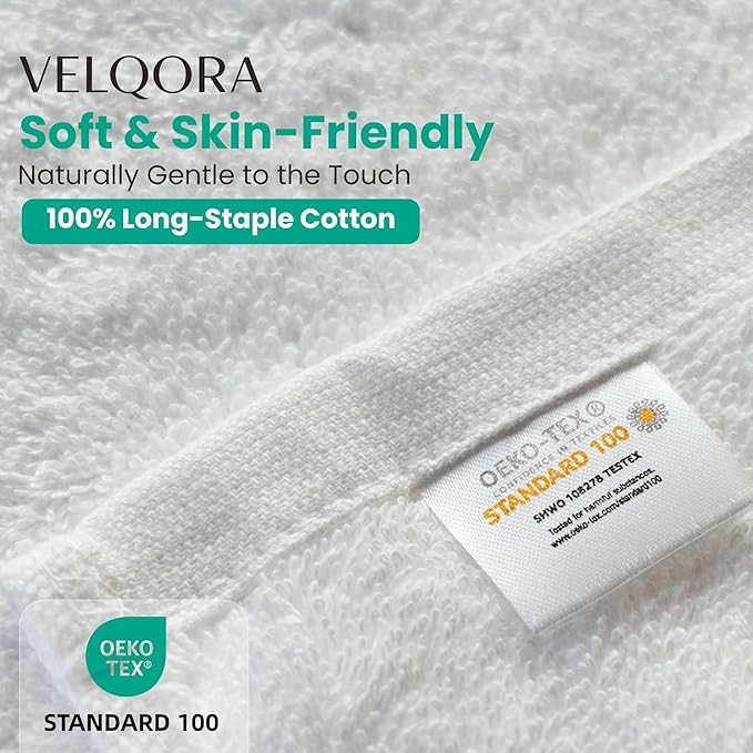 Bath Towels 4 Pack, Large 30 x 60 Inches, 100% Cotton Towels, Comfortable - Image 2