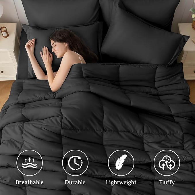 JOLLYVOGUE Oversized King Comforter Set, Ultra-Soft Bed in a Bag Oversized King - Image 2
