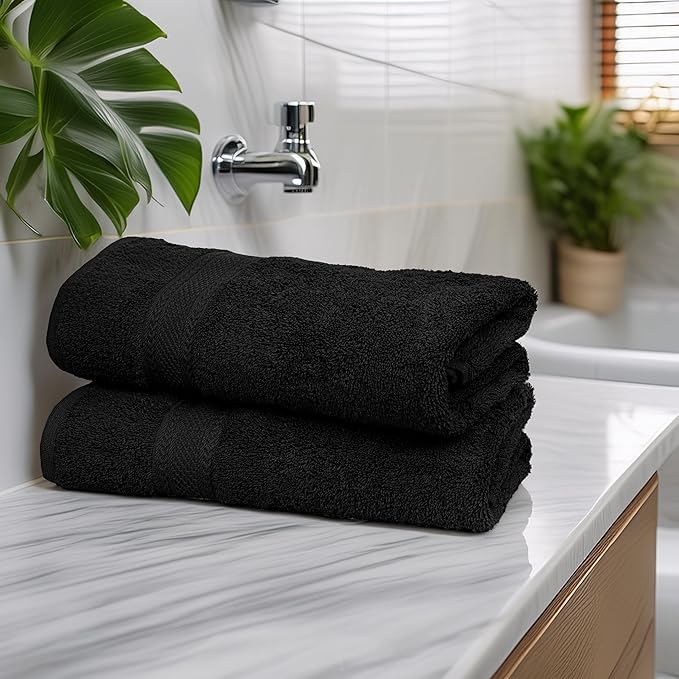 Commercial Bulk Pack of 12 Large Bath Towels – 100% Cotton Terry 24" x 50" – - Image 3