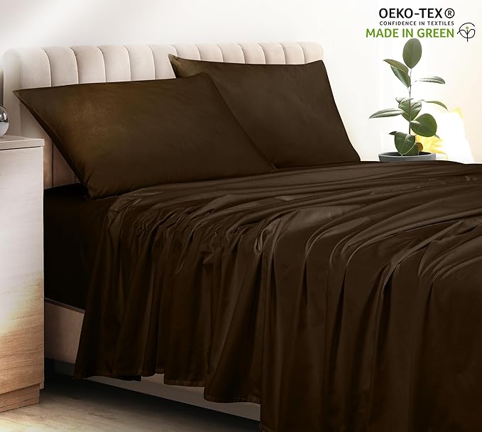 Royale Linen 400 Thread Count 100% American Grown Cotton Flat Sheet - Image 3