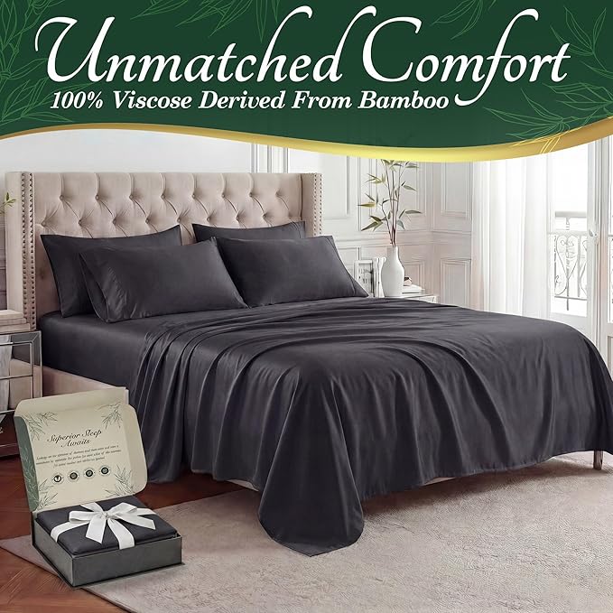DECOLURE 100% Viscose Derived from Bamboo Sheets Full Size - Image 2