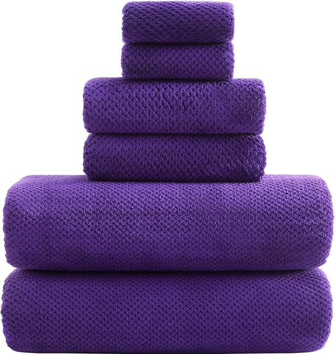 YTYC 29x59 Inch Bath Towels Set of 6 Large, Super Soft Lint Free Lightweight - Image 7