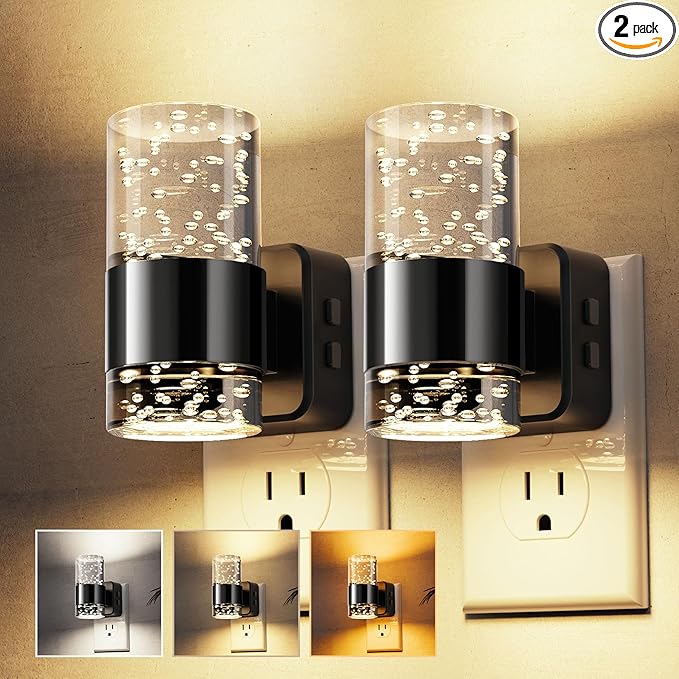 L LOHAS LED Night Lights Plug into Wall 2 Pack, Dimmable Night Light by LLOHASLED