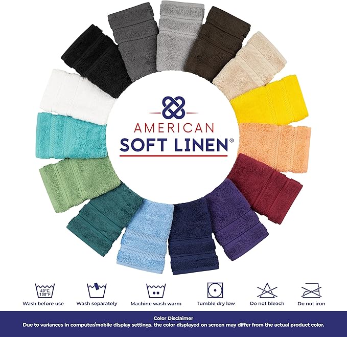 American Soft Linen Luxury 6 Piece Towel Set, 2 Bath Towels 2 Hand Towel 2 - Image 7