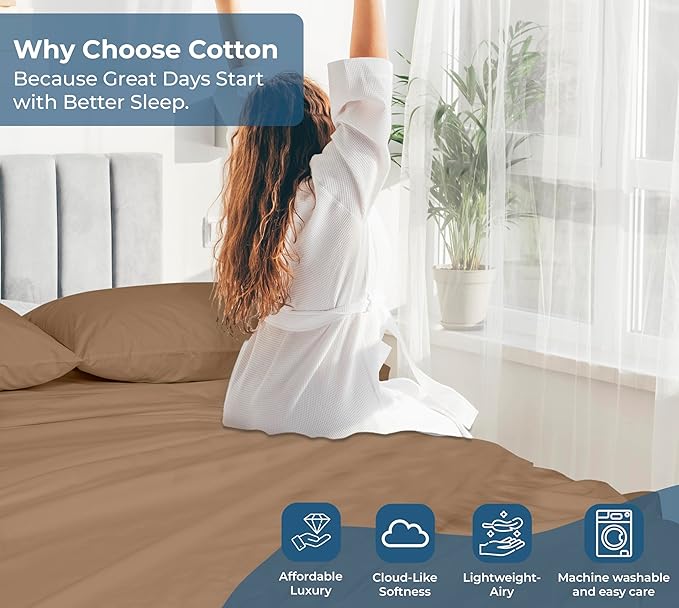 Royale Linen 100% Organic Cotton California King Flat Sheet Only - Image 7