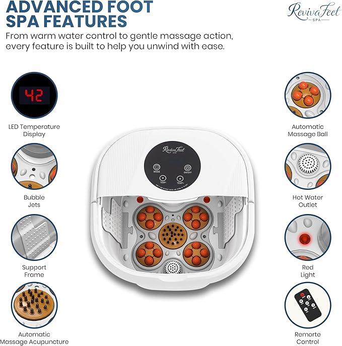 Collapsible Foot Spa Electric Rotary Massage, Heated Foot Bath - Image 3