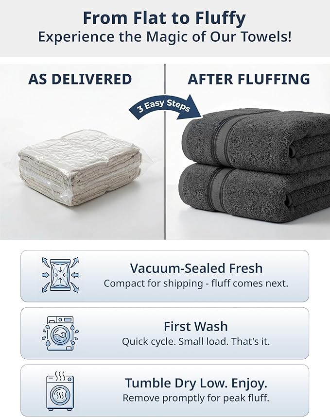 LANE LINEN Large Bath Towels - Image 3