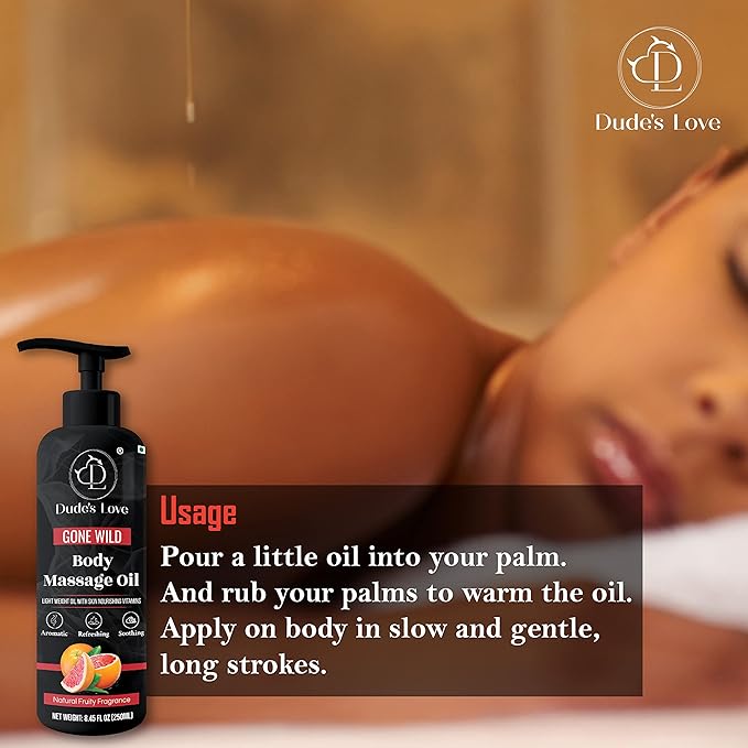 Organic - Grapefruit Full Edible Body Massage Oil - Refreshing, Calming | No - Image 6