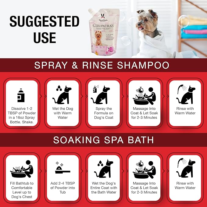 Warren London Cleopatra's Doggy Milk Bath 32oz | Luxurious Dog Shampoo and - Image 3