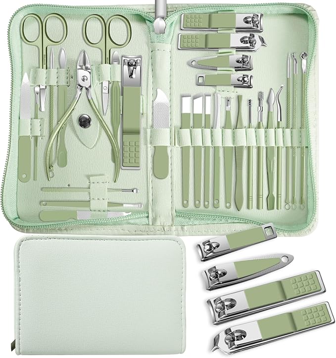 30 in 1 Manicure kit Personal Care Men's Accessories, Professional Nail Kit by AndreaBeautyLife