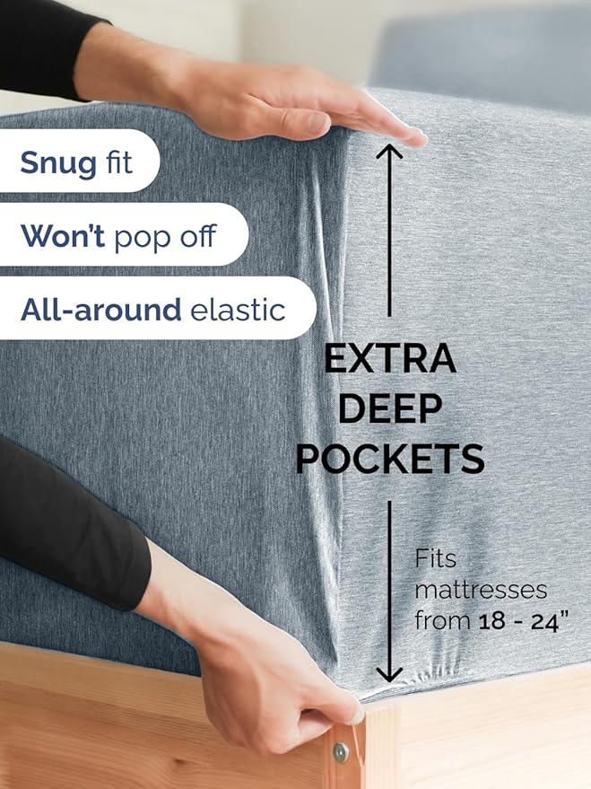 Extra Deep Twin Fitted Sheet - Image 2