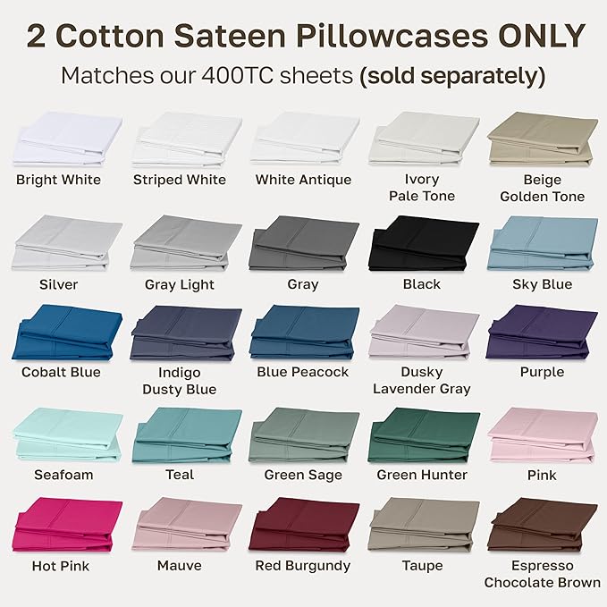 California Design Den Standard Queen Size Pillowcase Set - Image 7