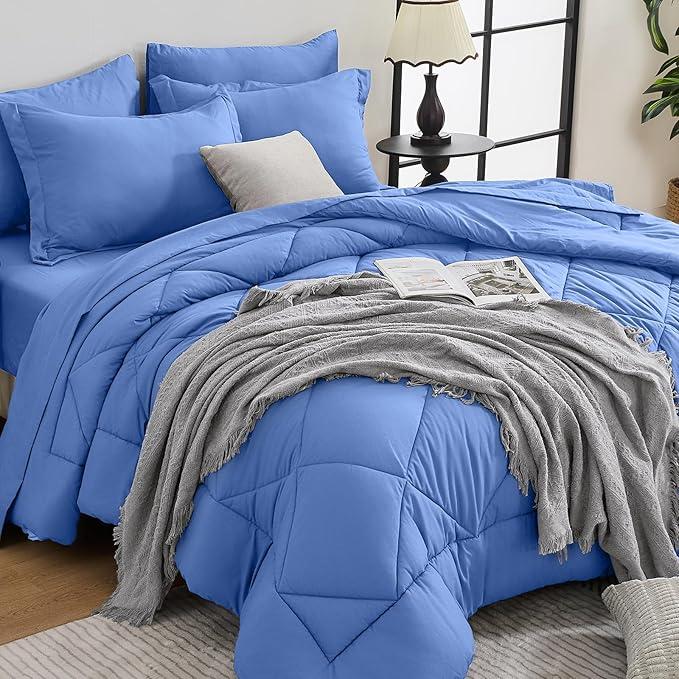 HEVUMYI Royal Blue King Comforter Set by HEVUMYI