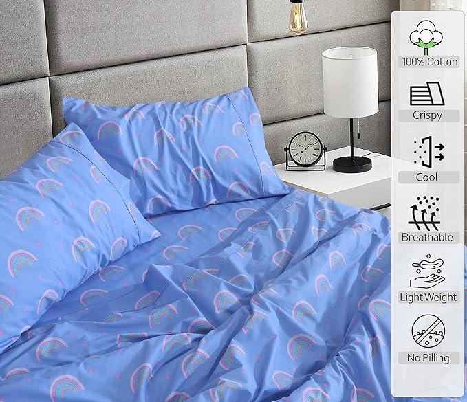 RUVANTI 100% Cotton Sheets – Twin XL Size Percale Bedding, Cooling & Breathable - Image 3