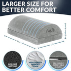 ComfiLife Foot Rest for Under Desk at Work – Adjustable Height Memory Foam Foot Stool for Under Desk, Office Chair & Gaming Chair – Ergonomic Footrest for Back & Hip Pain Relief (Gray)